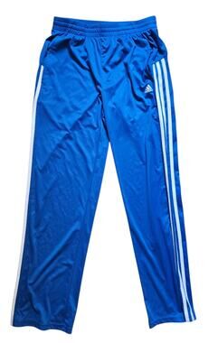 Adidas 3 Stripe Track Pants Youth L 14 16 Royal Blue White Classic
